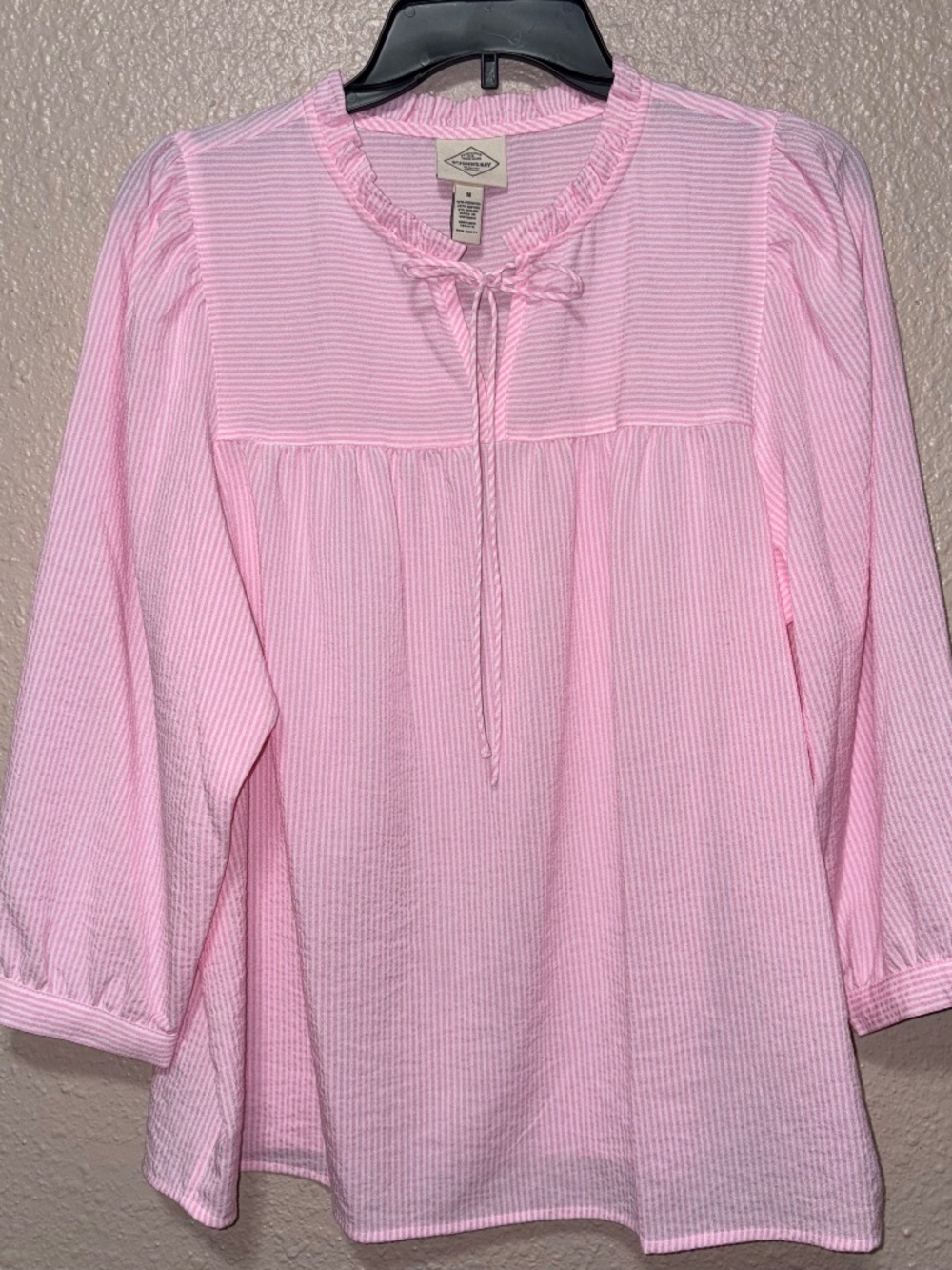 St. John’s Bay Pink Ruffle Top Medium